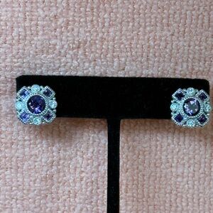 Judith Ripka brand new CZ Amethyst and Sterling Silver Earrings